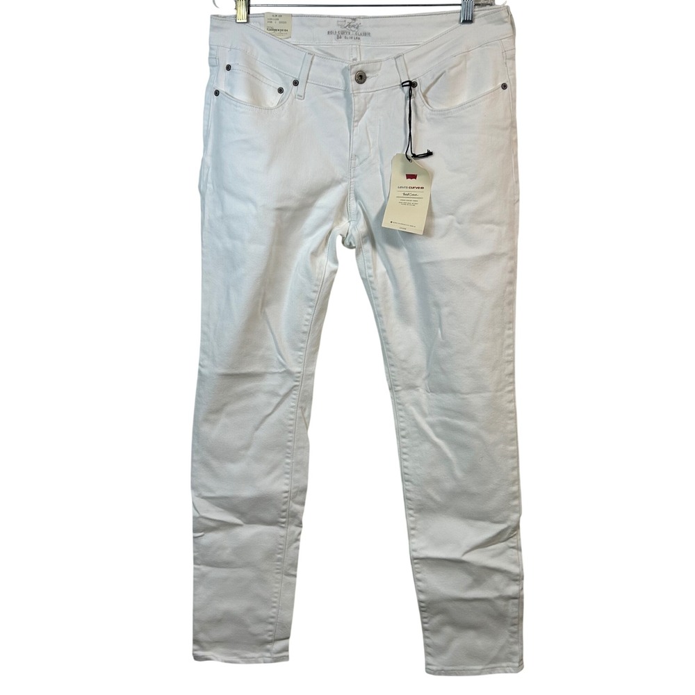 Levis Bold Curve Classic Slim Leg Jeans White Size 16W 34 NEW